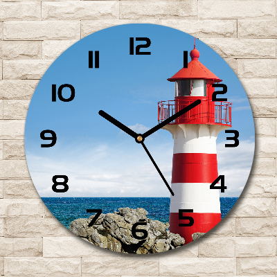 Horloge en verre ronde Phare