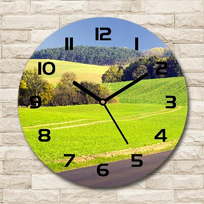 Horloge ronde murale Route de campagne