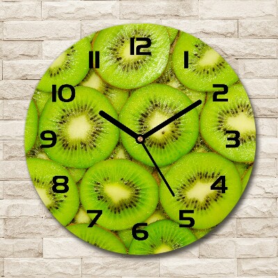 Horloge en verre ronde Kiwi