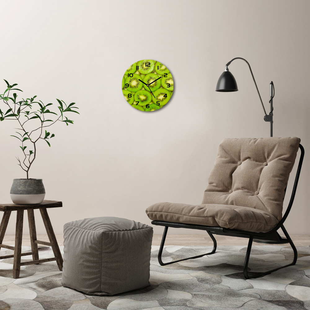 Horloge en verre ronde Kiwi