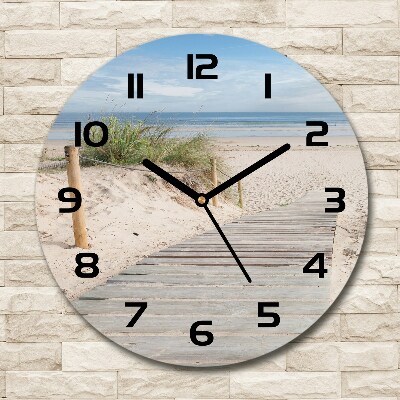 Horloge ronde murale Plage