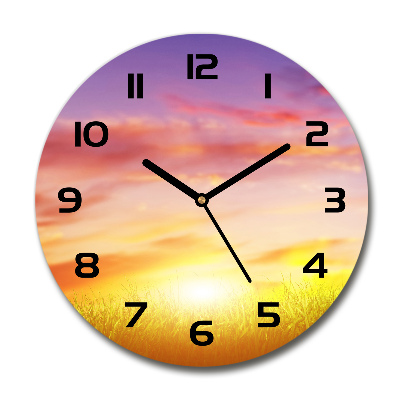 Horloge ronde Coucher de soleil