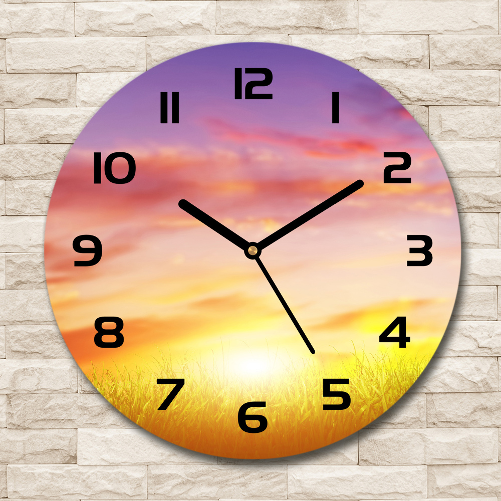 Horloge ronde Coucher de soleil