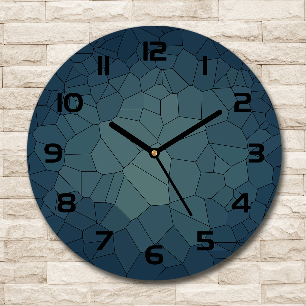 Horloge ronde en verre Fond abstrait