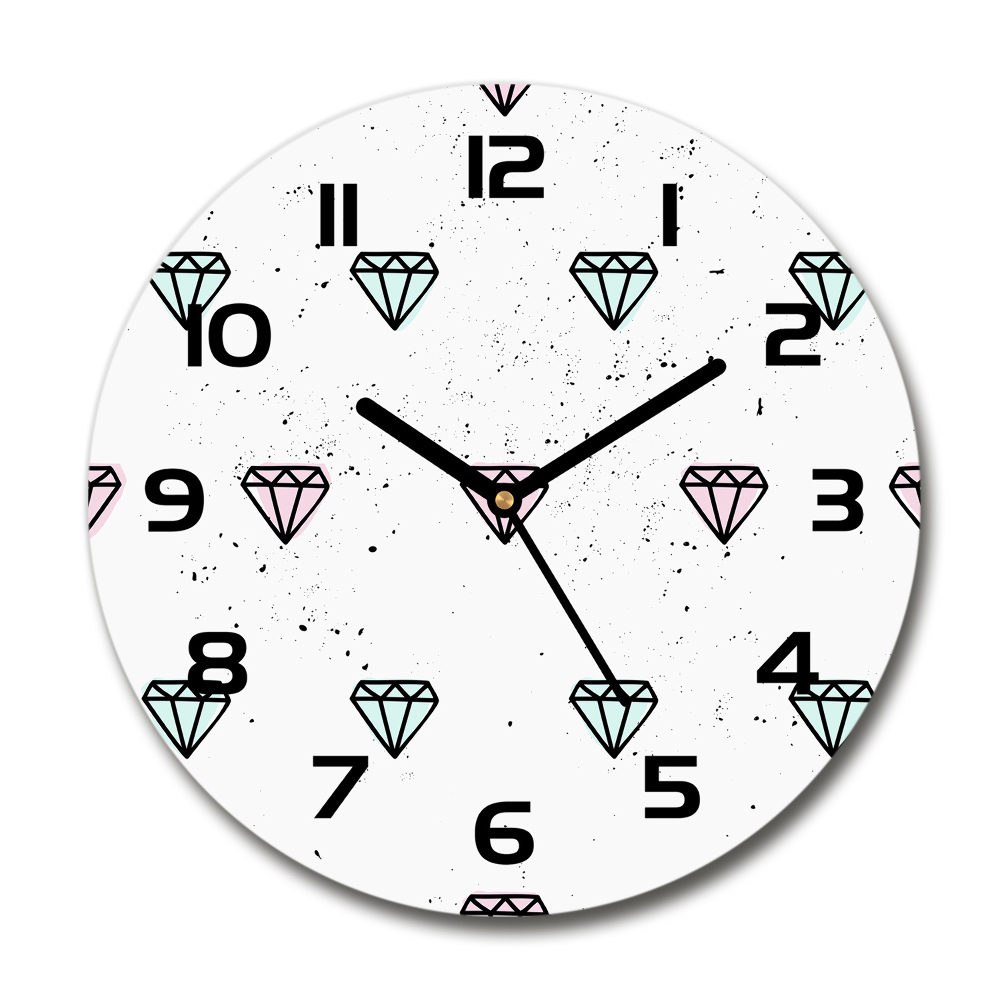 Horloge ronde murale Diamants