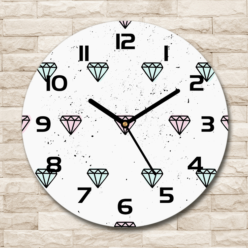 Horloge ronde murale Diamants