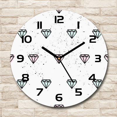 Horloge ronde murale Diamants