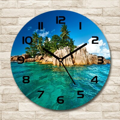 Horloge ronde Île tropicale