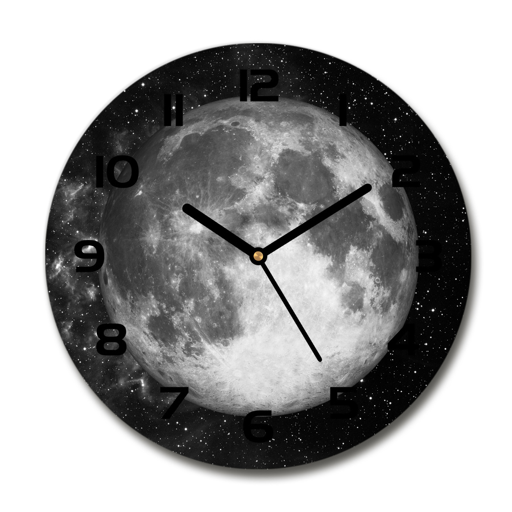 Horloge ronde murale Lune