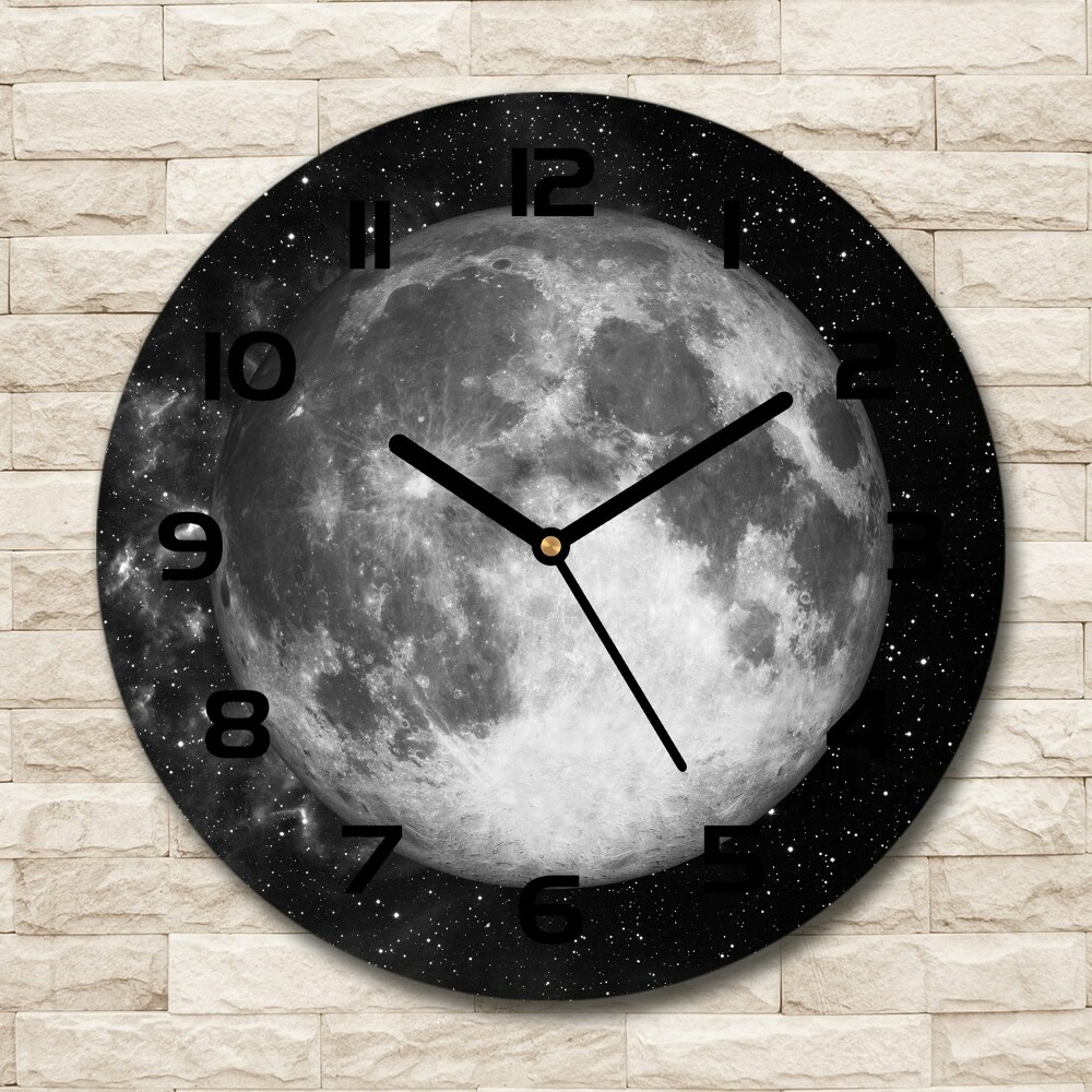 Horloge ronde murale Lune