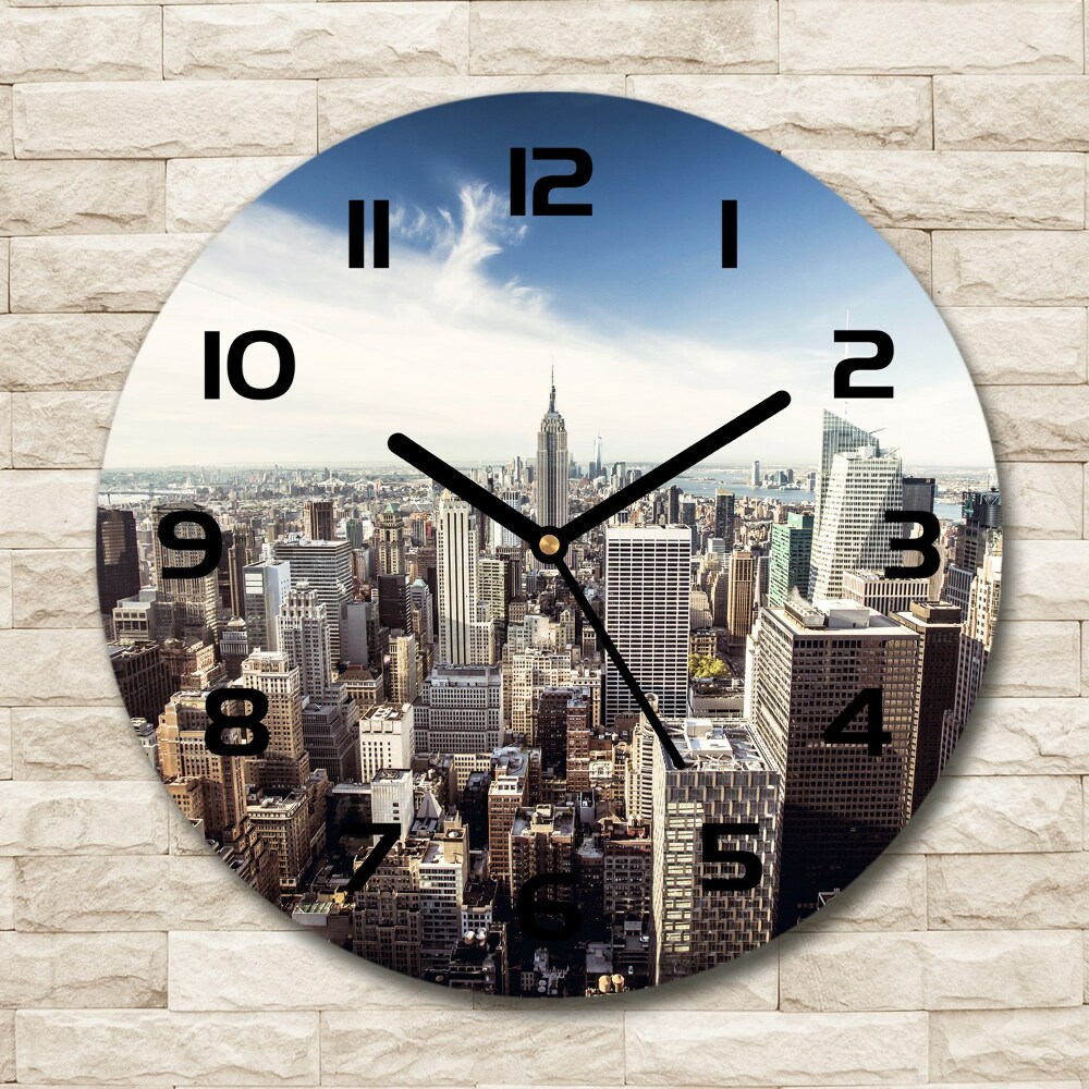 Horloge ronde murale New York