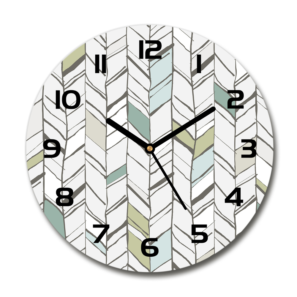 Horloge ronde Motif à chevrons