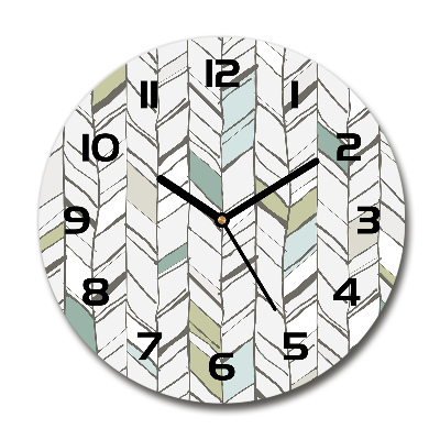 Horloge ronde Motif à chevrons