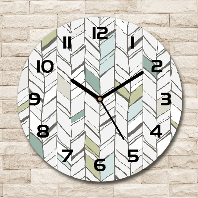 Horloge ronde Motif à chevrons