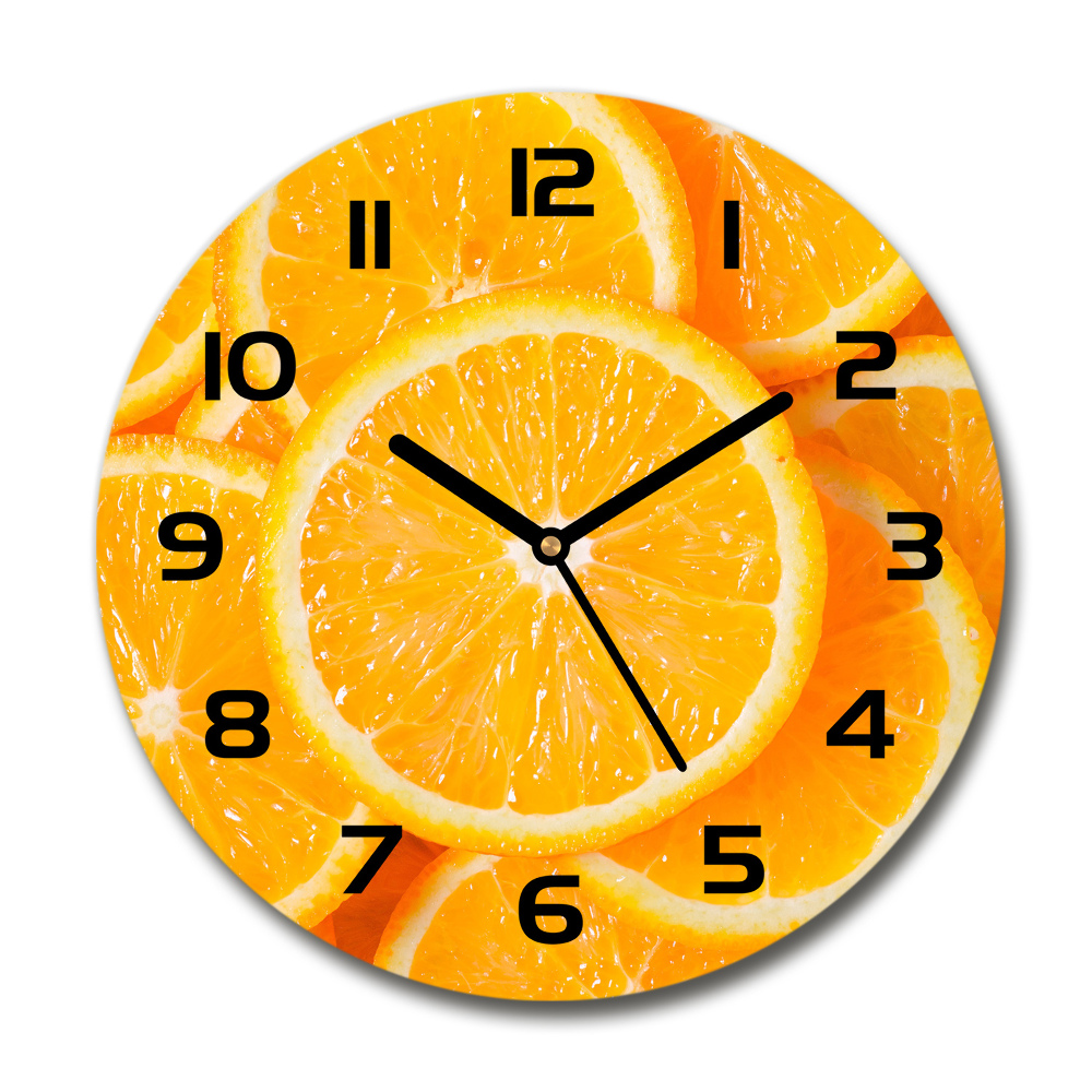 Horloge ronde murale Tranches d'orange