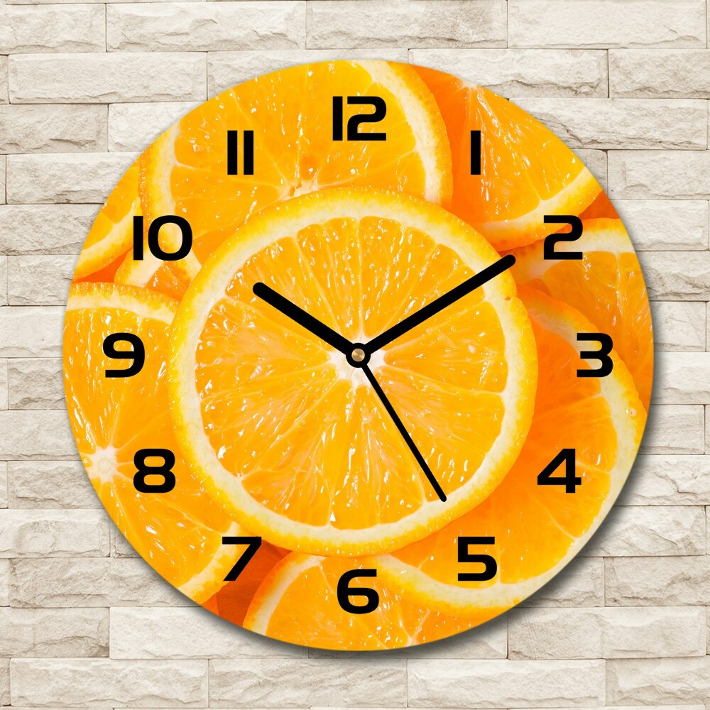 Horloge ronde murale Tranches d'orange