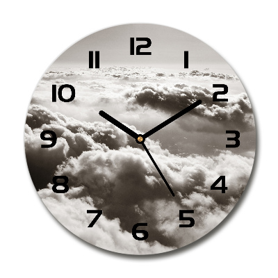 Horloge ronde murale Nuages vus d'un oiseau