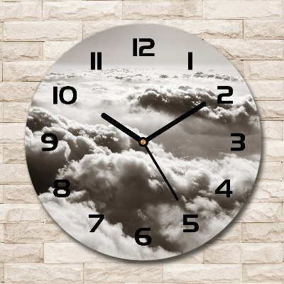 Horloge ronde murale Nuages vus d'un oiseau