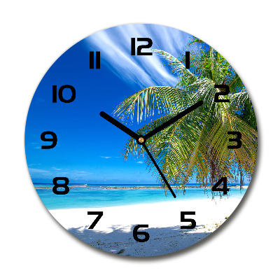 Horloge ronde murale Plage tropicale