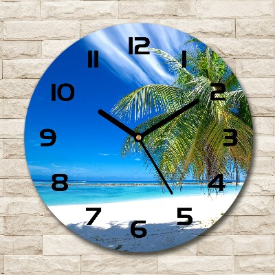 Horloge ronde murale Plage tropicale