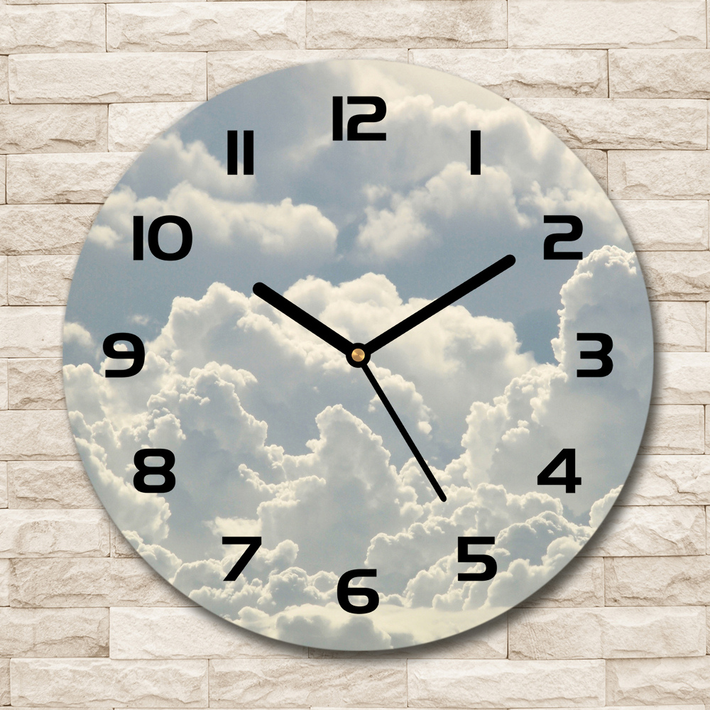 Horloge ronde murale Nuages