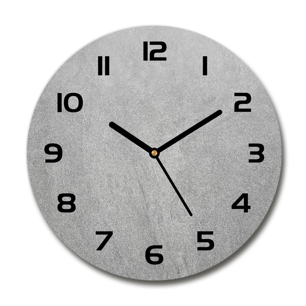 Horloge ronde Mur gris