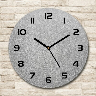 Horloge ronde Mur gris