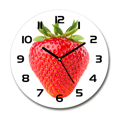 Horloge ronde Fraises