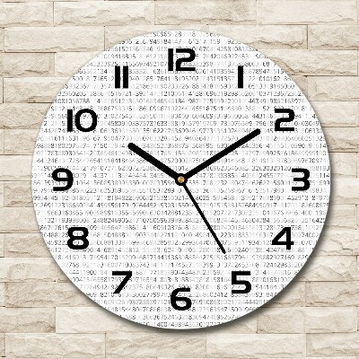 Horloge ronde Code binaire