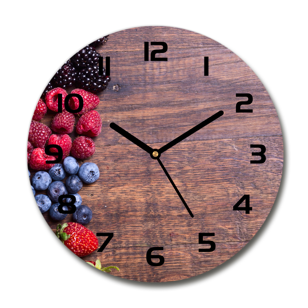 Horloge ronde Fruits de la forêt planche