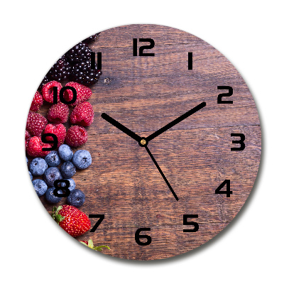 Horloge ronde Fruits de la forêt planche