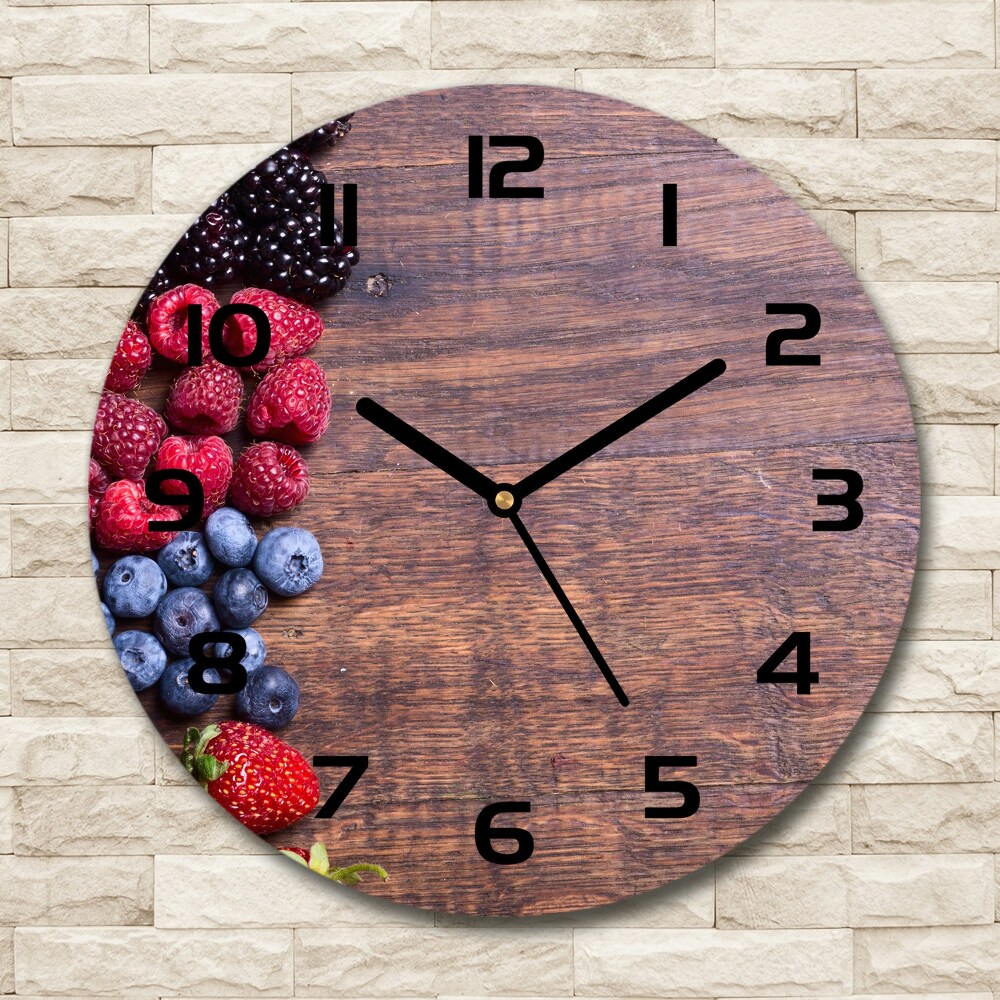 Horloge ronde Fruits de la forêt planche