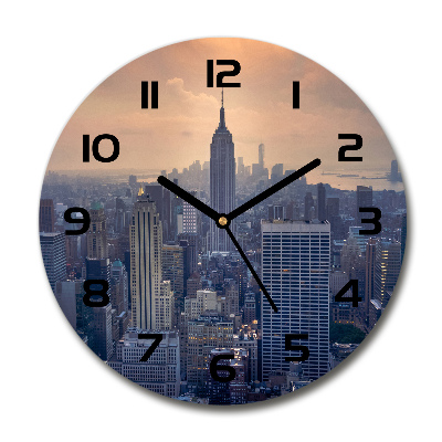 Horloge en verre ronde Manhattan New York