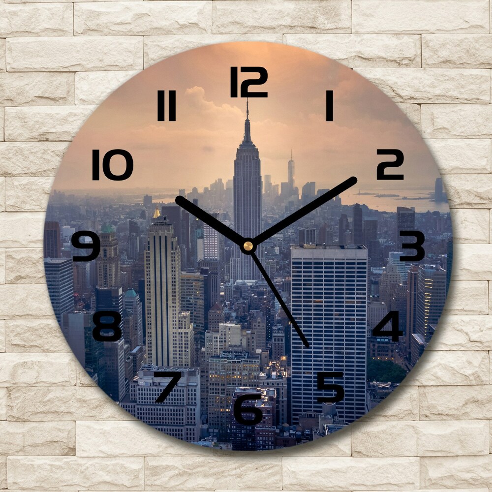 Horloge en verre ronde Manhattan New York