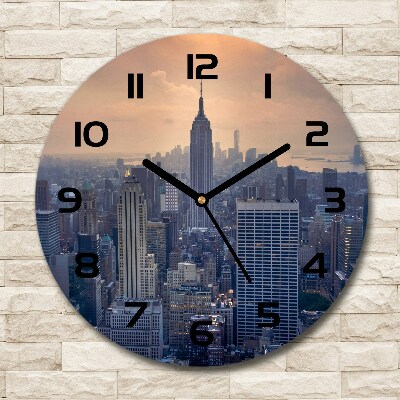 Horloge en verre ronde Manhattan New York