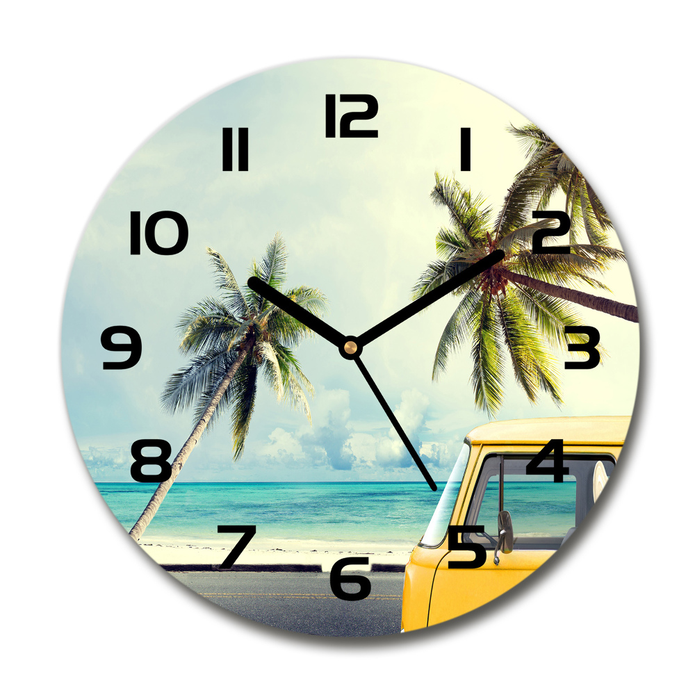 Horloge ronde Fourgon de plage