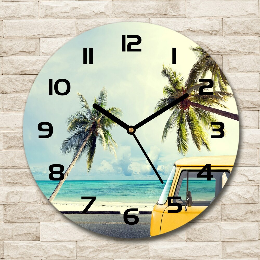 Horloge ronde Fourgon de plage