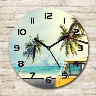 Horloge ronde Fourgon de plage