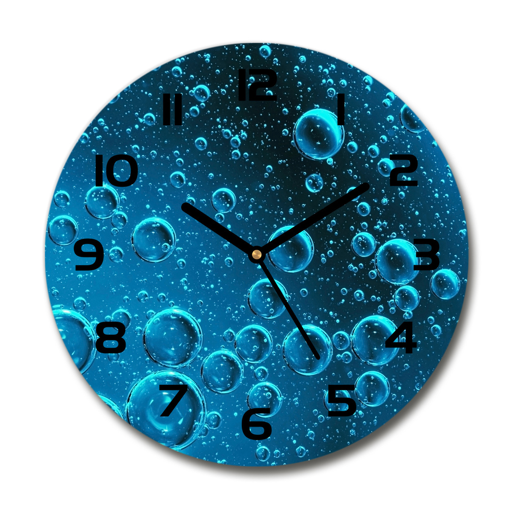 Horloge ronde Bulles sous l'eau