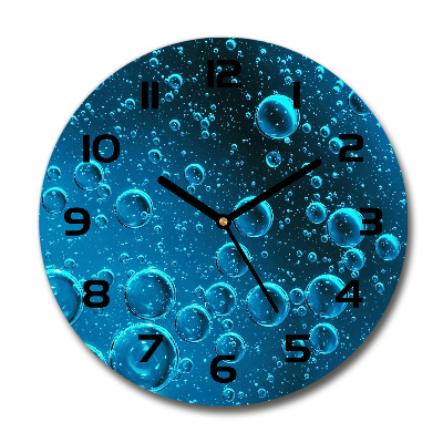 Horloge ronde Bulles sous l'eau