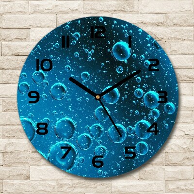 Horloge ronde Bulles sous l'eau