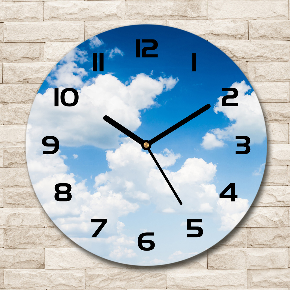 Horloge ronde Nuages