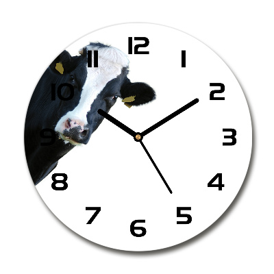 Horloge ronde murale Vache