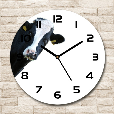 Horloge ronde murale Vache