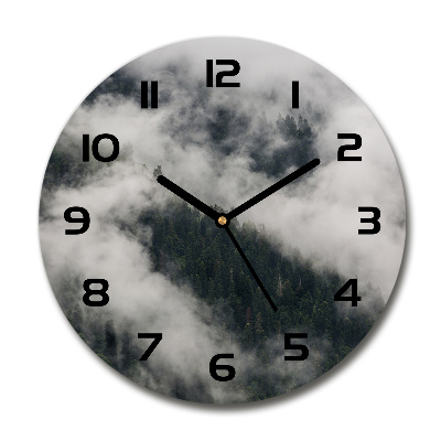 Horloge ronde Brume sur la forêt