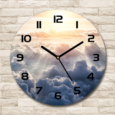 Horloge ronde Nuages vus du ciel