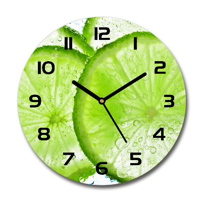 Horloge ronde Citrons verts sous l'eau