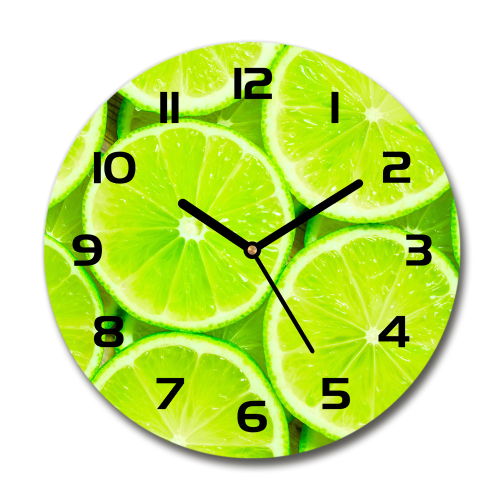 Horloge ronde murale Citrons verts