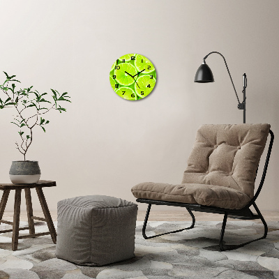 Horloge ronde murale Citrons verts