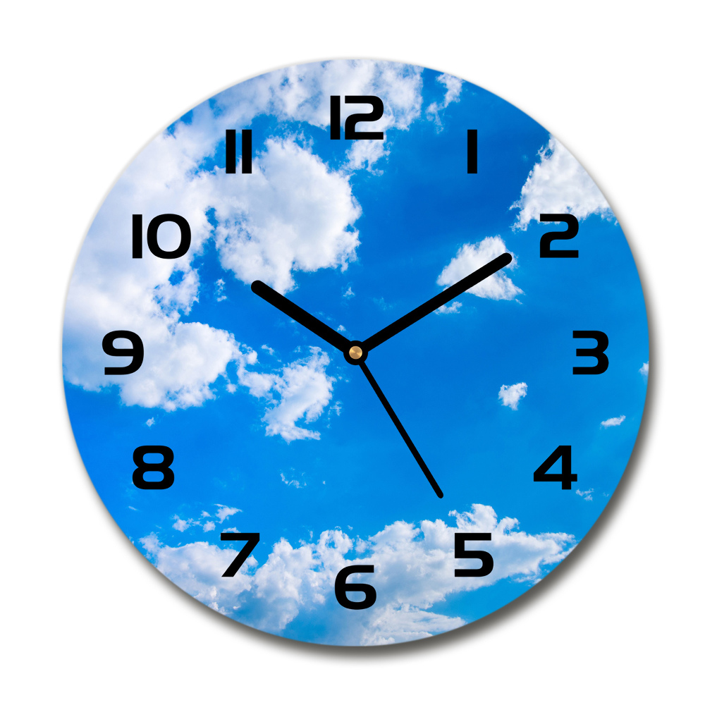 Horloge ronde Nuages dans le ciel